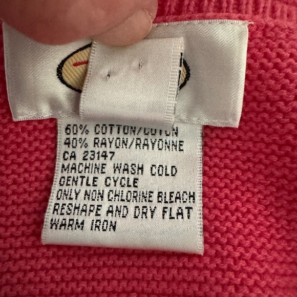 Talbots Pink Cardigan Sweater with Long Sleeves and Soft Texture - Picture 6 of 8